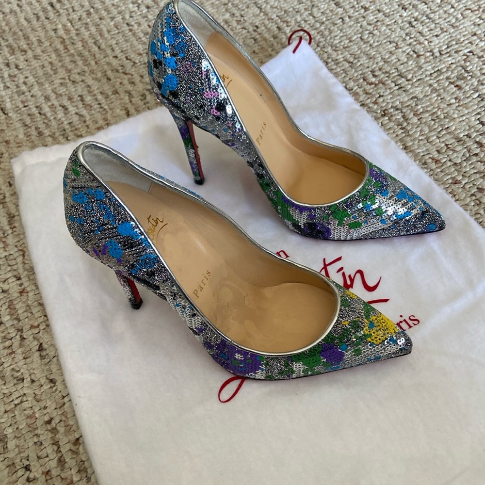 Christian Louboutin Multicolor Sequin Heels